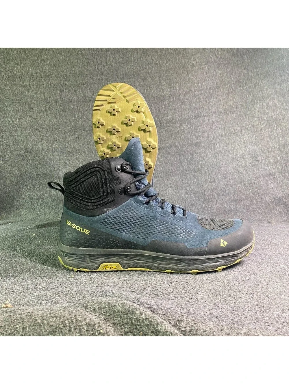 Vasque Boots Mens Size 11 Blue Lightweight Hiking Vibram Trail Ankle 7378